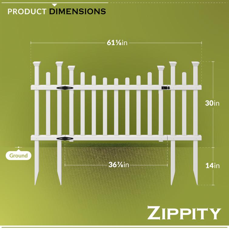 Madison Vinyl Gate Kit with Fence Wings